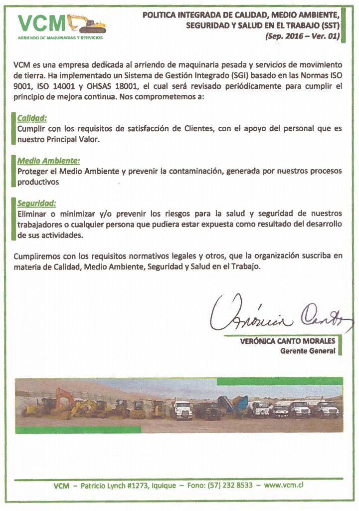 politica integrada vcm